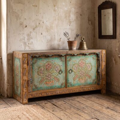 VIENNE Hand-Painted Rajasthani Teak Sideboard