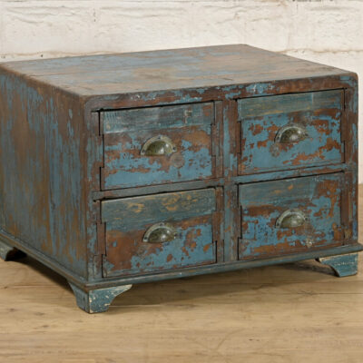 HAMESHA Wooden Blue Coffee Table