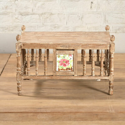 HAMESHA Rustic Indian Teak Wood Coffee Table