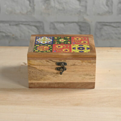 VIENNE Colourful Mango Wood Decorative Jewellery Box