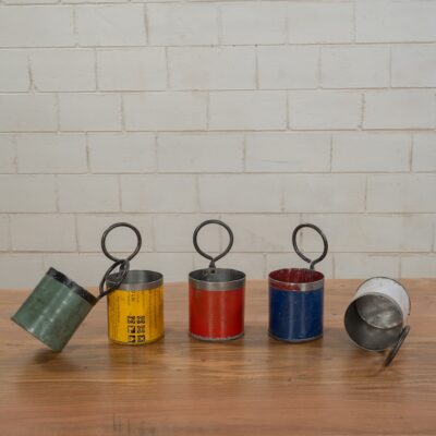 VINTAGE Retro Funky Upcycled Iron Planter Pot