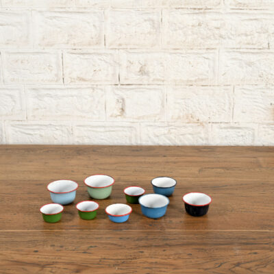 HAMESHA Vintage Enamel Bowl - Large, Medium