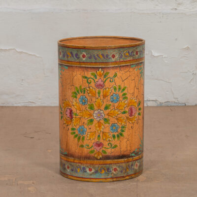 VIENNE Hand Painted Floral Metal Planter