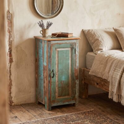 HAVANA Green Reclaimed Teak Door Cabinet