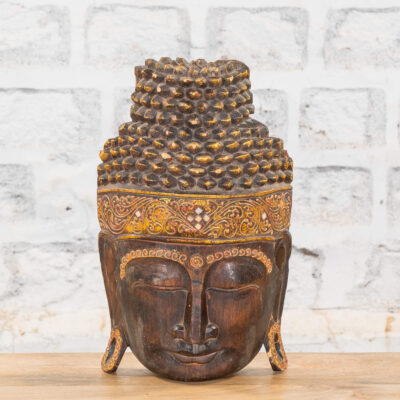 HAMESHA Hand-Carved Buddha Mask