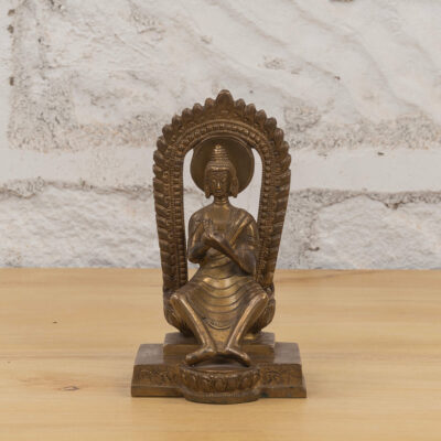 HAMESHA Ornate Brass Buddha Statue