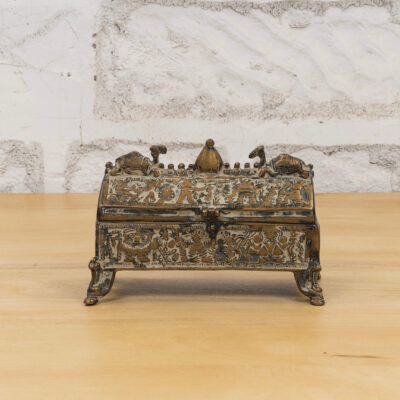 HAMESHA Ornate Brass Decorative Box